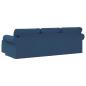 Preview: Sofa Blau 215 x 138 x 80 cm Metall