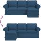 Preview: Sofa Blau 215 x 138 x 80 cm Metall