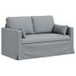 Preview: Sofa Hellgrau 138 x 78 x 80 cm Metall