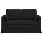 Preview: Sofa Schwarz 138 x 78 x 80 cm Metall