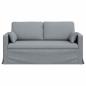 Preview: Sofa Hellgrau 158 x 78 x 80 cm Metall