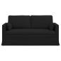 Preview: Sofa Schwarz 160 x 78 x 80 cm Metall