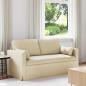 Preview: ARDEBO.de - Sofa Creme 159 x 78 x 80 cm Metall