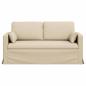 Preview: Sofa Creme 159 x 78 x 80 cm Metall