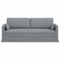 Preview: ARDEBO.de - Sofa Hellgrau 198 x 78 x 80 cm Metall