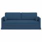 Preview: ARDEBO.de - Sofa 180cm Blau Metall