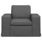 Preview: ARDEBO.de - Sofa Dunkelgrau 102 x 80 x 82 cm Metall