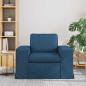 Preview: ARDEBO.de - Sofa Blau 102 x 80 x 82 cm Metall