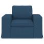 Preview: Sofa Blau 102 x 80 x 82 cm Metall