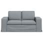Preview: Sofa Hellgrau 162 x 80 x 82 cm Metall