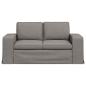 Preview: Sofa Taupe 162 x 80 x 82 cm Metall