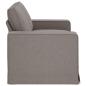 Preview: Sofa Taupe 162 x 80 x 82 cm Metall