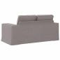 Preview: Sofa Taupe 162 x 80 x 82 cm Metall