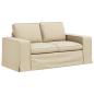 Preview: Sofa Creme 162 x 80 x 82 cm Metall