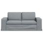 Preview: Sofa Hellgrau 182 x 80 x 82 cm Metall