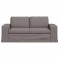 Preview: Sofa Taupe 182 x 80 x 82 cm Metall