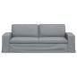 Preview: Sofa Hellgrau 222 x 80 x 82 cm Metall