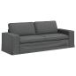 Preview: Sofa Dunkelgrau 222 x 80 x 82 cm Metall