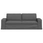Preview: Sofa Dunkelgrau 222 x 80 x 82 cm Metall