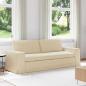 Preview: ARDEBO.de - Sofa Creme 222 x 80 x 82 cm Metall
