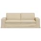 Preview: Sofa Creme 222 x 80 x 82 cm Metall