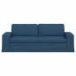 Preview: Sofa Blau 222 x 80 x 82 cm Metall