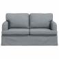 Preview: Sofa Hellgrau 142 x 80 x 85 cm Metall