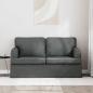 Preview: Sofa Dunkelgrau 142 x 80 x 85 cm Metall