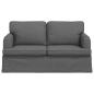 Preview: Sofa Dunkelgrau 142 x 80 x 85 cm Metall