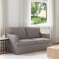 Preview: ARDEBO.de - Sofa Taupe 142 x 80 x 85 cm Metall