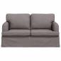 Preview: Sofa Taupe 142 x 80 x 85 cm Metall