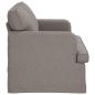 Preview: Sofa Taupe 142 x 80 x 85 cm Metall