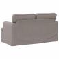 Preview: Sofa Taupe 142 x 80 x 85 cm Metall