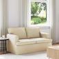 Preview: ARDEBO.de - Sofa Creme 142 x 80 x 85 cm Metall