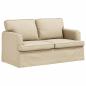 Preview: Sofa Creme 142 x 80 x 85 cm Metall