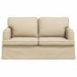 Preview: Sofa Creme 142 x 80 x 85 cm Metall