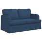Preview: Sofa Blau 142 x 80 x 85 cm Metall