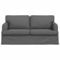 Preview: Sofa Dunkelgrau 142 x 80 x 85 cm Metall