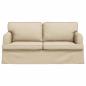 Preview: Sofa Creme 142 x 80 x 85 cm Metall