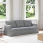 Preview: ARDEBO.de - Sofa Hellgrau 142 x 80 x 85 cm Metall
