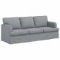 Preview: Sofa Hellgrau 142 x 80 x 85 cm Metall