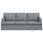 Preview: Sofa Hellgrau 142 x 80 x 85 cm Metall