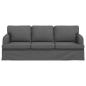 Preview: Sofa Dunkelgrau 142 x 80 x 85 cm Metall