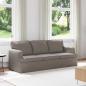 Preview: ARDEBO.de - Sofa Taupe 142 x 80 x 85 cm Metall
