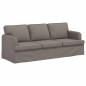 Preview: Sofa Taupe 142 x 80 x 85 cm Metall
