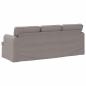 Preview: Sofa Taupe 142 x 80 x 85 cm Metall
