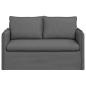 Preview: Sofa Dunkelgrau 195 x 82 x 85 cm Metall