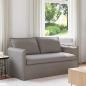 Preview: ARDEBO.de - Sofa Taupe 195 x 82 x 85 cm Metall