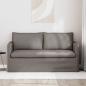 Preview: Sofa Taupe 195 x 82 x 85 cm Metall