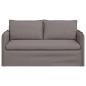 Preview: Sofa Taupe 195 x 82 x 85 cm Metall